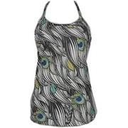 Asics KW2890 Women's Printed Slub Tank, White/Black - S