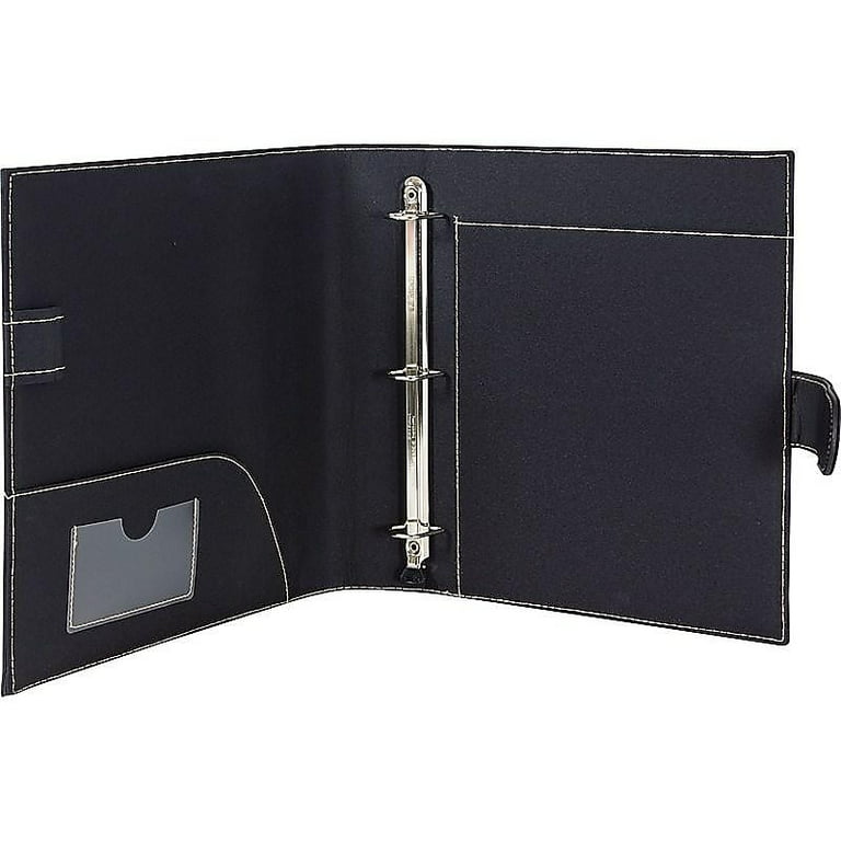 helt bestemt Modig klip It's Academic Executive Faux Leather Portfolio Folder, Black (92875) -  Walmart.com