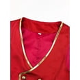 thumbnail image 6 of Sxiwei Mens Sleeveless Suit Vest Tuxedo Jacket Victorian Steampunk Gothic Waistcoat Halloween Red S, 6 of 7