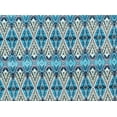 thumbnail image 2 of Zelouf Non Stretch Polyester Challis Print  , Sewing, DIY, Crafts Fabric by the Yard, 179 Owht/teal, 7 Yard, 2 of 2
