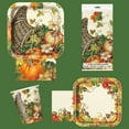 thumbnail image 2 of Square Harvest Pumpkins Fall Paper Plates, 9 in, 8ct, 2 of 3