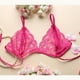 thumbnail image 3 of Conjunto de Lencería Sin Entrepierna de Encaje Elástico para Mujer de Tiras Y Ropa Interior de Rosa Yinane sujetador bragas conjunto, 3 of 8
