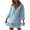 Light Blue, variant on Womens Bathing Suit Cover Ups Swimsuit Coverup V Neck 3/4 Sleeve Casual Summer Swimwear Beach Cover Up Dress