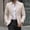 Beige, variant on Men's One Button Formal Dinner Tuxedo, Slim Fit Blazer Jacket with Contrast Black Shawl Lapel and Pocket Chain for Wedding Prom Party