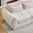 thumbnail image 5 of 102" Modular Sectional Cloud Sofa, Folding Convertible Sofa Bed, Floor Boneless Couch, Modular Cushion Couch, for Living Room, Bedroom and Recreation Room, White, 5 of 9