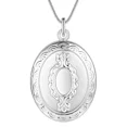 thumbnail image 2 of wholesale Lindo 40-75 cm 925 plata esterlina concha marco de fotos collar cadena para mujer hombre joyería de boda, 2 of 2
