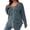 Blue, variant on Oversized Sweaters for Women Curved Hem Tunic Tops Loose Fit Long Sleeve V Neck Pullover Plus Size Sweatshirt