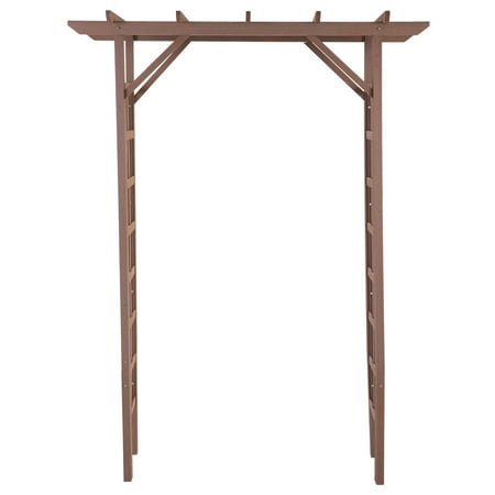 6.6ft/200cm WPC Garden Arch Arbor for Decorative Climbing Plants Lawn Backyard Wedding