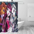 Cartoon MonSter High Shower Curtain Cute Anime Shower Curtain