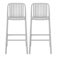 thumbnail image 2 of WestinTrends Playa 29.5" Outdoor Modern Polypropylene Plastic Patio Bar Height Stools (Set of 2), Gray, 2 of 5
