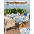 thumbnail image 5 of Outdoor Tablecloth with Umbrella Hole for Patio/Picnic/Party/Camping, Coastal Blue Crab Waterproof Table Cloth Rectangle Table Cover Washable, Summer Ocean Coral Beach Starfish (60"x 120"), 5 of 9