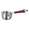 thumbnail image 4 of Home Butter Warmer Small Saucepan with Wooden Handle Durable Small Milk Pan Mini 500ml, 4 of 9