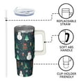thumbnail image 3 of 30 Oz Snowflakes Christmas Tumbler With Handle, Coffee Travel Cup, Winter Holiday Present, 3 of 5