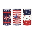 thumbnail image 2 of YYV 3-Pack Independence Day Commemorative Electronic Candle Set Flameless LED Remote Timer Battery Or USB Operated Flicker Pillars For Mantel Table Centerpiece Holiday, 2 of 6