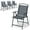 Gray, variant on Pellebant Black Patio Outdoor Folding Dining Chairs Set of 4