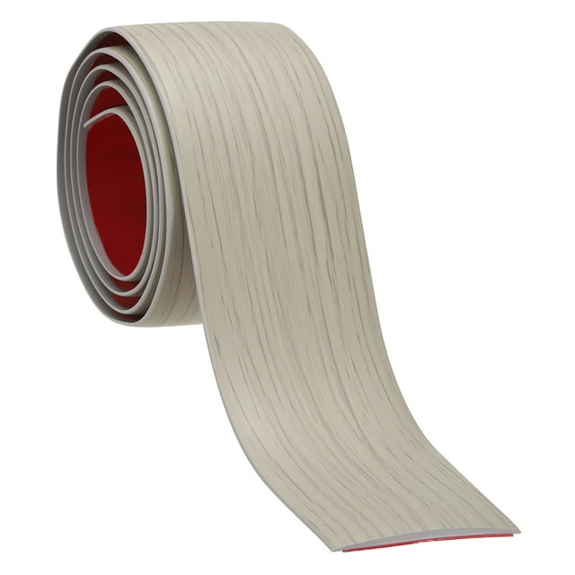 Uxcell Self Adhesive Floor Transition Strip 3Ftx2" Vinyl Flat Divider Khaki Wood Grain