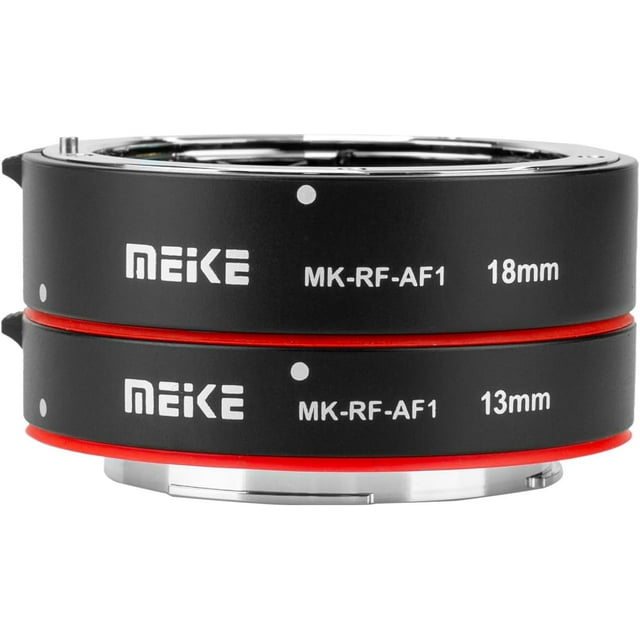 Meike MK-RF-AF1 13mm + 18mm Métal AF Plein Cadre Macro Tube d'Extension Adaptateur Anneau Kit pour Caméras Série EOS-R Monture RF Caméras EOS-R EOS-RP
