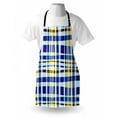 thumbnail image 3 of Yellow and Blue Apron Retro Scottish Checkered Tartan with Color Stripes Lines Pattern, Unisex Kitchen Bib Apron with Adjustable Neck for Cooking Baking Gardening, Pale and Violet Blue, by Ambesonne, 3 of 3