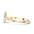 thumbnail image 4 of Zuwelria 1.00 Carat Beautiful Pear Cut | D/VVS1 Moissanite Diamond Engagement Ring - Solitaire Bridal Ring - Promise Ring | 18K Yellow Gold Over Sterling Silver | D/VVS1 Size 5, 4 of 8