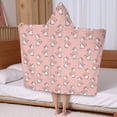 thumbnail image 5 of Pink Cow Pattern Hooded Bath Towel，50"x30" for Ages 3 To 12 Kids, Quick Dry Lightweight Soft Microfiber Hood Beach Towel Cover Up for Kids, 5 of 7