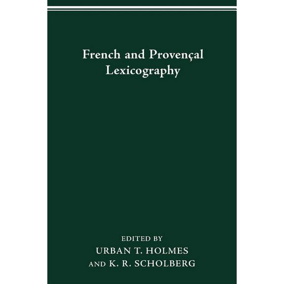 French and Provençal Lexicography, (Paperback)