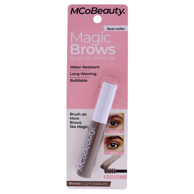 MCoBeauty More Brows Brush on Eyebrow Fibre Gel, Light Medium, 0.12 - Walmart.com
