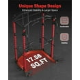 thumbnail image 4 of Ourlova Power Cage 2000LBS Multi-Function Power Rack – LAT Pulldown, Seated Row, Cable Pulley System, J-Hooks, Dip Handles, Landmine, Squat Rack, Cable Crossover & Smith Machine, 4 of 7