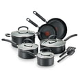 thumbnail image 1 of T-fal C561SC - Juego de utensilios de cocina de titanio antiadherente, avanzado, con indicador de calor para lavaplatos, 12 piezas, color negro, 1 of 6