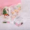 thumbnail image 4 of Uxcell 2"x2"x1" Jewelry Display Riser Polished Acrylic Cube Display Stand Block Collection Showcase, Clear 2 Pack, 4 of 5