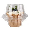 thumbnail image 4 of Food Storage Bags,Individual Cupcake Containers (Pack Of 25) | Disposable Clear Plastic Cupcake | Individual Cupcake Stands With Dome Lids In | Plastic Cupcake, 4 of 6