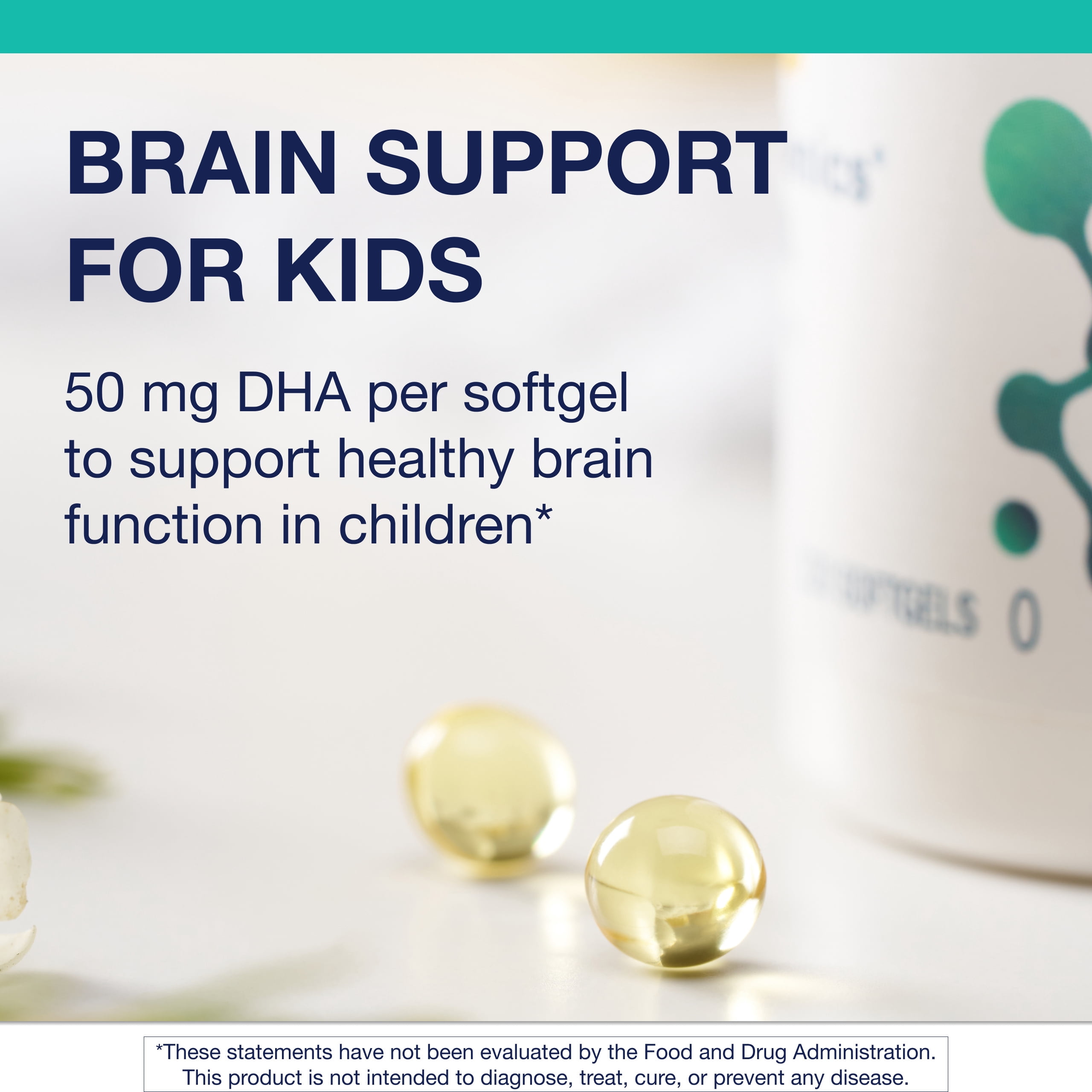 Metagenics MetaKids DHA - Kids DHA & EPA Supplement - For Brain Health & Support* - Immune Support* - From Calamari Oil - Natural Fruit Flavor - 120 Softgels