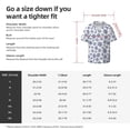 thumbnail image 5 of Fotbe Dark Blue Snowflakes Camisa Estampada de Manga Corta para Hombre, Casual de Verano, Estilo Playero, Sin Arrugas-Large, 5 of 5