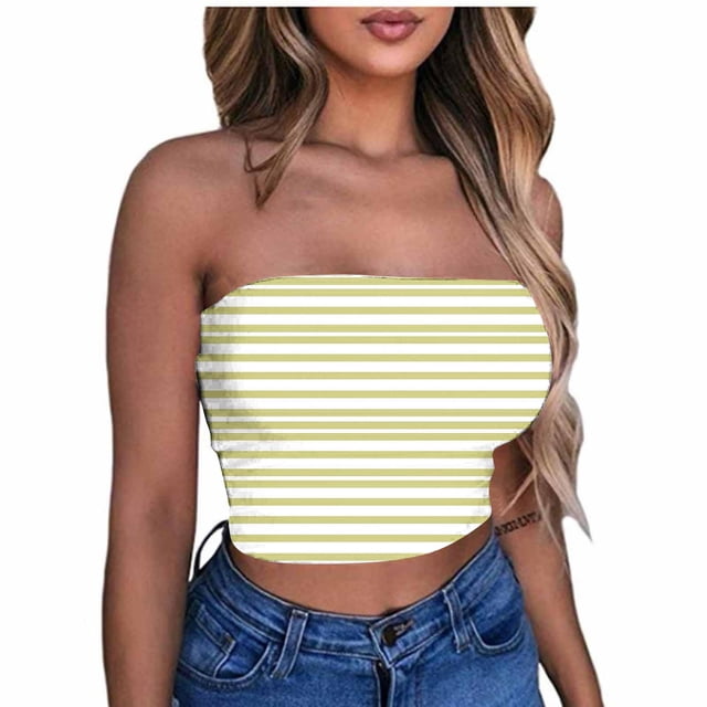 Birdeem Tube Tops Womens Printed Strapless Yoga Exercise Chest Wrap Pullover