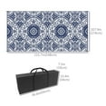 thumbnail image 3 of Outsunny Waterproof Outdoor Rug with Carry Bag 9' x 18' Blue & White Flower, 3 of 10