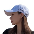 thumbnail image 5 of Eoperou Summer Unisex Baseball Hat Letter Adjustable Sun Protection Embroidery Heart Ponytail Hat for Outdoor, 5 of 8
