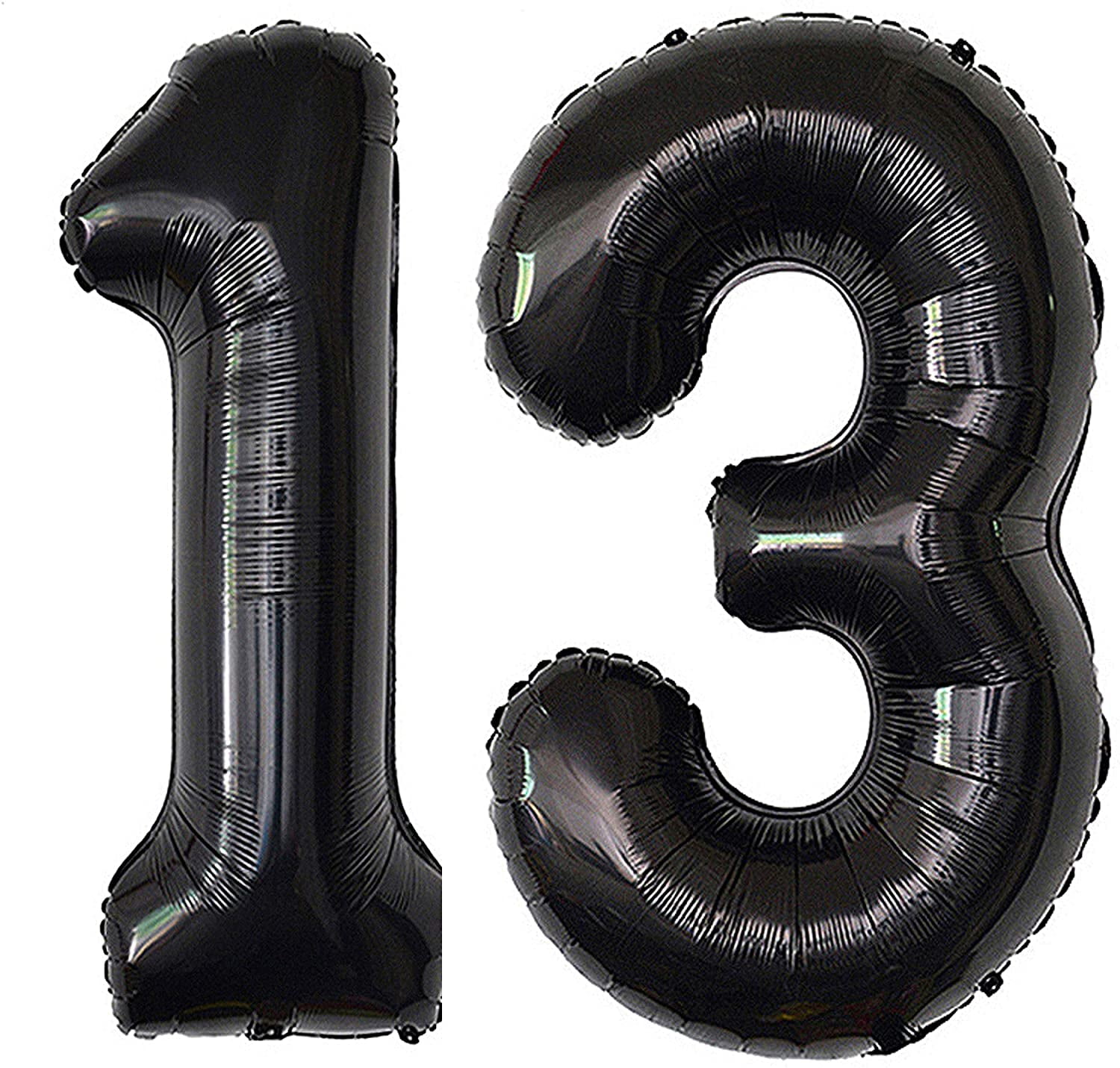 40inch Black 13 Number Balloons Giant Jumbo Number 13 Foil Mylar ...