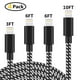 4 PCS IOS Câbles de Charge, avec Connecteurs en Alliage d'Aluminium Anti-Résistants, Fil de Charge Rapide, Nylon Tressé Charge USB Rapide – image 1 sur 9