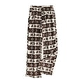 thumbnail image 2 of Women's Christmas Flannel Pajamas Pants Fleece Lined Print Elastic Waist Sleepwear with Pockets Brown-2 M, 2 of 8