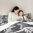 thumbnail image 5 of jejeloiu Cartoon Dinosaur Skeleton Bedding Comforter Set,Rustic Farmhouse Camouflage Twin Comforter Sets,White Green Bedding Set For Boys Kids,Super Cozy Room Decor,2 Pieces, 5 of 8