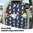 thumbnail image 5 of Naloa Rabbit And Flower 2Pcs Anti-Kick Back Seat Cover Kick Mat, Car Seat Protector with 3 Storage Pockets, 5 of 8