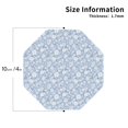 thumbnail image 2 of Fuzoiu Gray White Floral Print Leather Coasters Set,Drink Coasters Set of 4,for Tabletop Protection, Durable PVC Coasters,Home Décor and Housewarming Gift-Octagon, 2 of 6