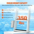 thumbnail image 4 of VEVOR Dock Ladder Flip Up 4 Steps, 350lbs Load Capacity, Aluminum Pontoon Boat Ladder with 4" Wide Step & Nonslip Rubber Mat, 4 of 9