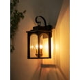 thumbnail image 5 of Large Outdoor Wall Lantern with Gold canderabra, 2-Light E12 Base, 5 of 9