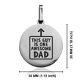 thumbnail image 2 of Stainless Steel Awesome Dad Round Medallion Keychain Circle Ring, 2 of 2