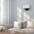 thumbnail image 3 of Globe Electric 2-Light Matte Black Indoor Wall Sconce with White Linen Shade, 3 of 6