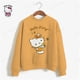 thumbnail image 4 of Sudaderas de mujer 2024, suéteres coreanos dulces de cuello redondo, sudaderas gruesas de otoño e invierno de color caramelo, ropa de mujer de HELLO KITTY, 4 of 5