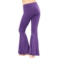 thumbnail image 3 of Stretch Is Comfort Girl's Poly/Spandex Stretch Bell Bottoms Flare Pants Purple Medium, 3 of 6