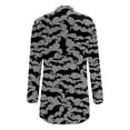 thumbnail image 4 of Hunpta Halloween Long Cardigans for Women, Bat Long Sleeve Cardigan for Women Halloween Bat Pattern Open Front Cardigan Lightweight Cardigans, Cardigan Sweaters for Women Z11 Grey, 4 of 5