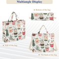 thumbnail image 6 of FORMRS Womens Corduroy Tote Bag Crossbody Shoulder Handbag with Pocket, White Christmas Cups, 6 of 7