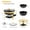 Black & Gold, variant on ROVSUN 5QT Chafing Dishes for Buffet 4 Pack, [Game Changer Maifanite-Coated] Chafing Dish Buffet Set, [Unique Black & Gold Color] Chafers and Buffet Warmers Sets with Lid Holder for Party Wedding